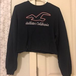 hollister cropped sweatshirt